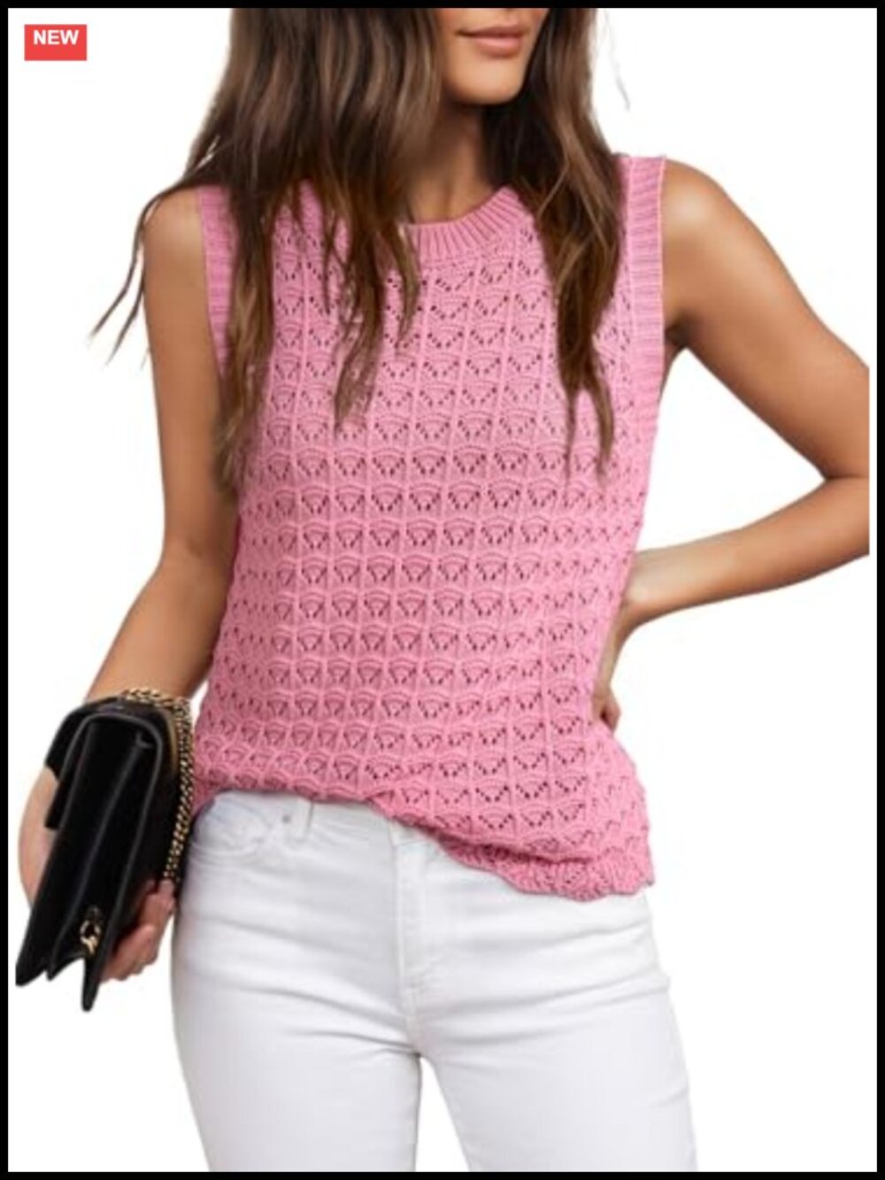 Crochet Halter Sweater Vest Sleeveless Tank Top